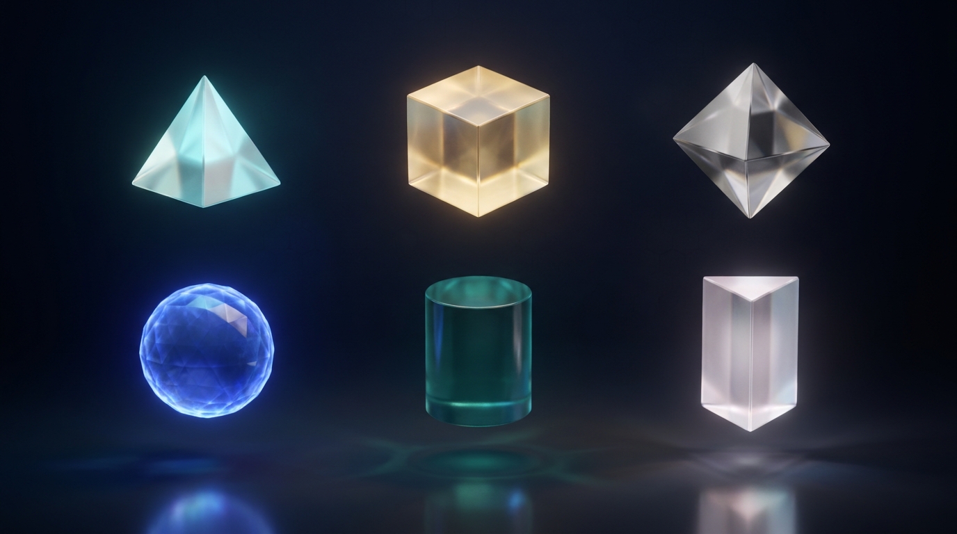 Шесть типичных сценариев выбора VPN-клиента: разные геометрические формы как метафоры разных решений под разные задачи
